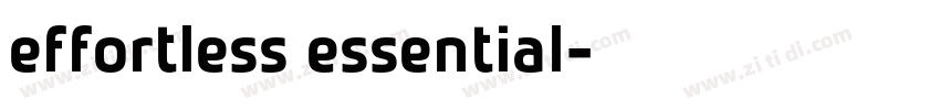 effortless essential字体转换